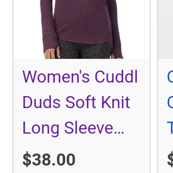 3/$15 CuddlDuds soft knit purple striped sz xs - Picture 7 of 7